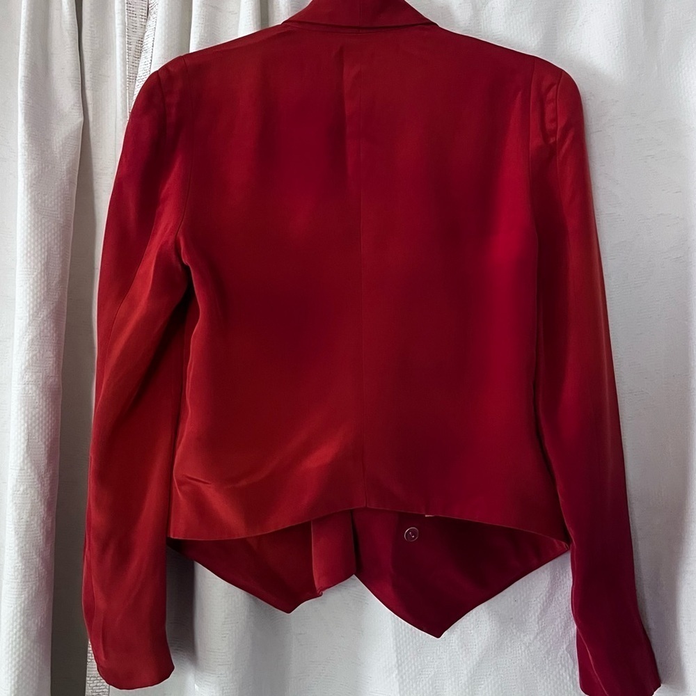 Rebecca Minkoff Silk Jacket in Orange and Pink size Medium - Picture 6 of 15